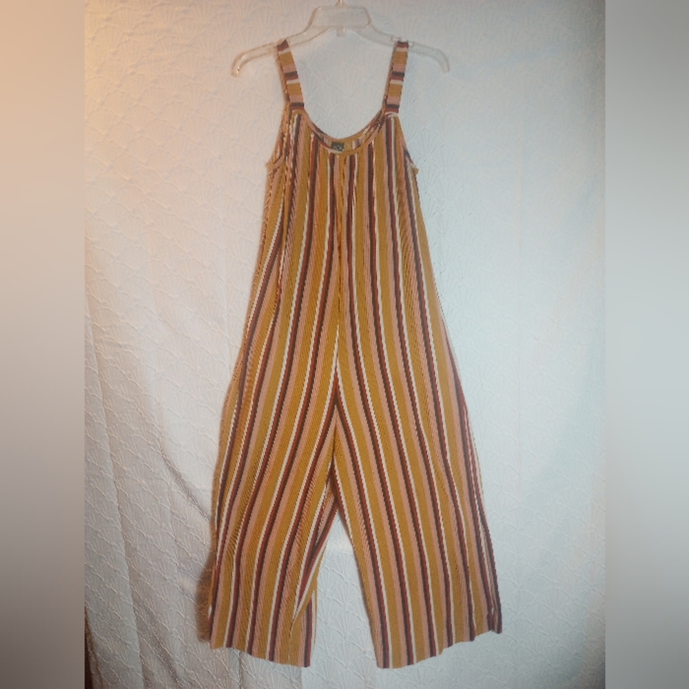 Wild Fable Largr Striped Cropped  Leg Jumpsuit
